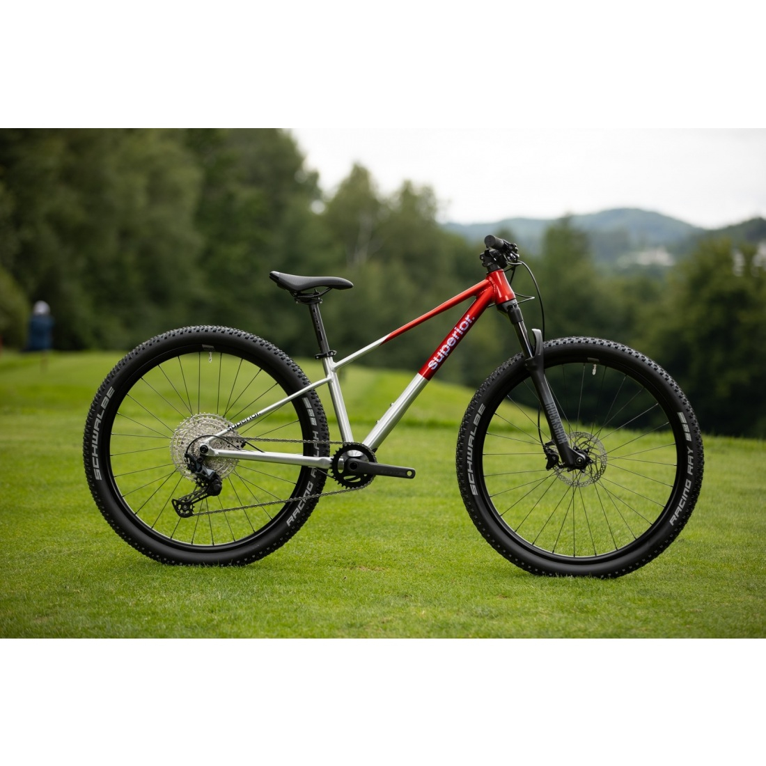 Bicicleta Superior TEAM 27.3, roti 27.5" Gloss Brushed Alu/Red 13" (XS) [2]