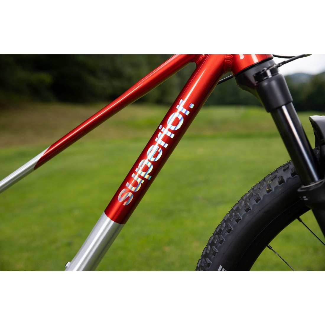 Bicicleta Superior TEAM 27.7, roti 27.5" Gloss Brushed Alu/Red 13" (XS) [5]