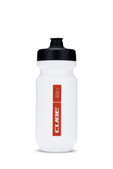 Bidon Cube Bottle Flow 500, 500ml, Alb/Rosu [2]