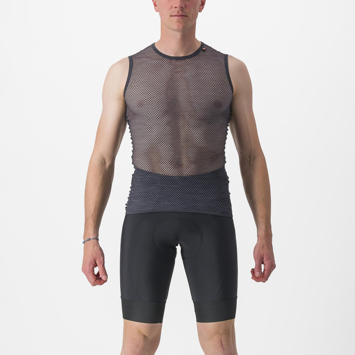 Bluza corp fara maneci Castelli Miracolo Wool SL, Gri, L [3]
