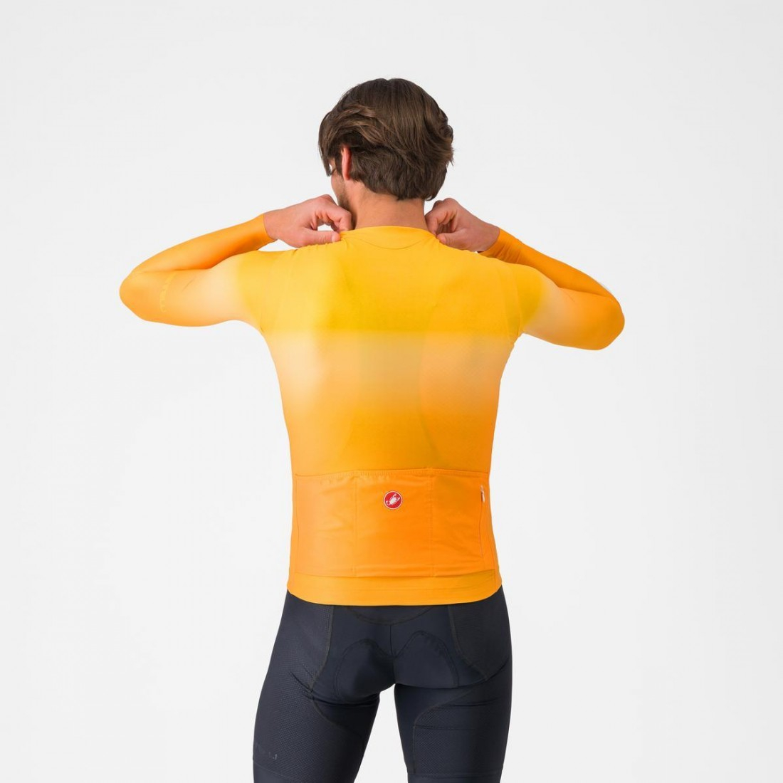 Bluza cu maneca lunga Castelli UPF LS, pentru barbati, portocaliu aprins M [3]