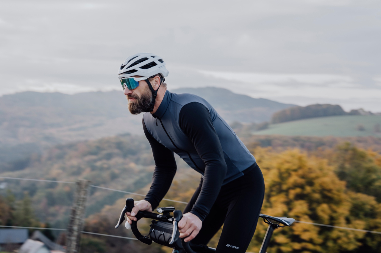 Bluza cu maneca lunga Force Endless, albastru/negru M [5]