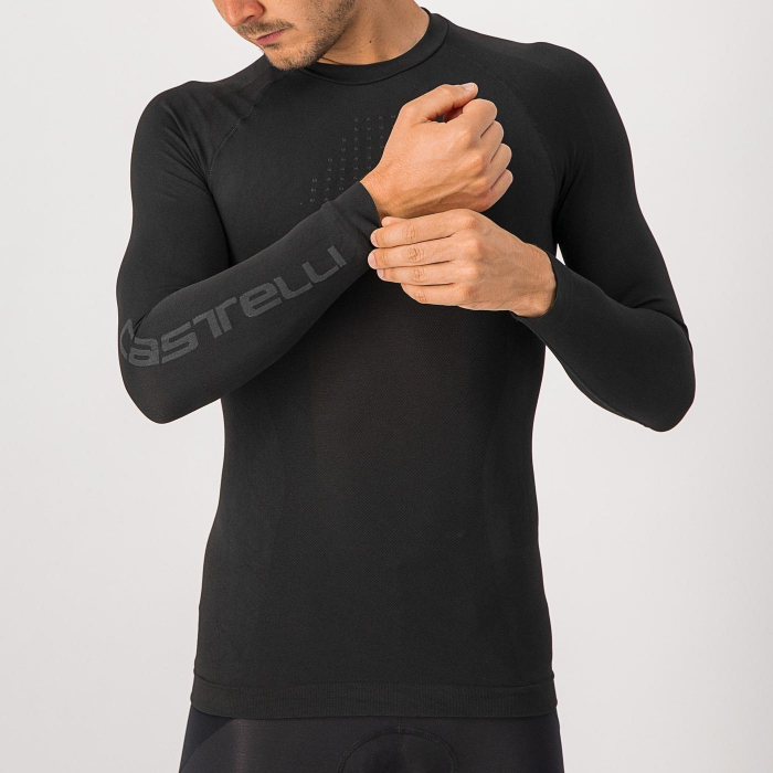 Bluza de corp cu maneca lunga Castelli Core Seamless, negru, S/M [3]