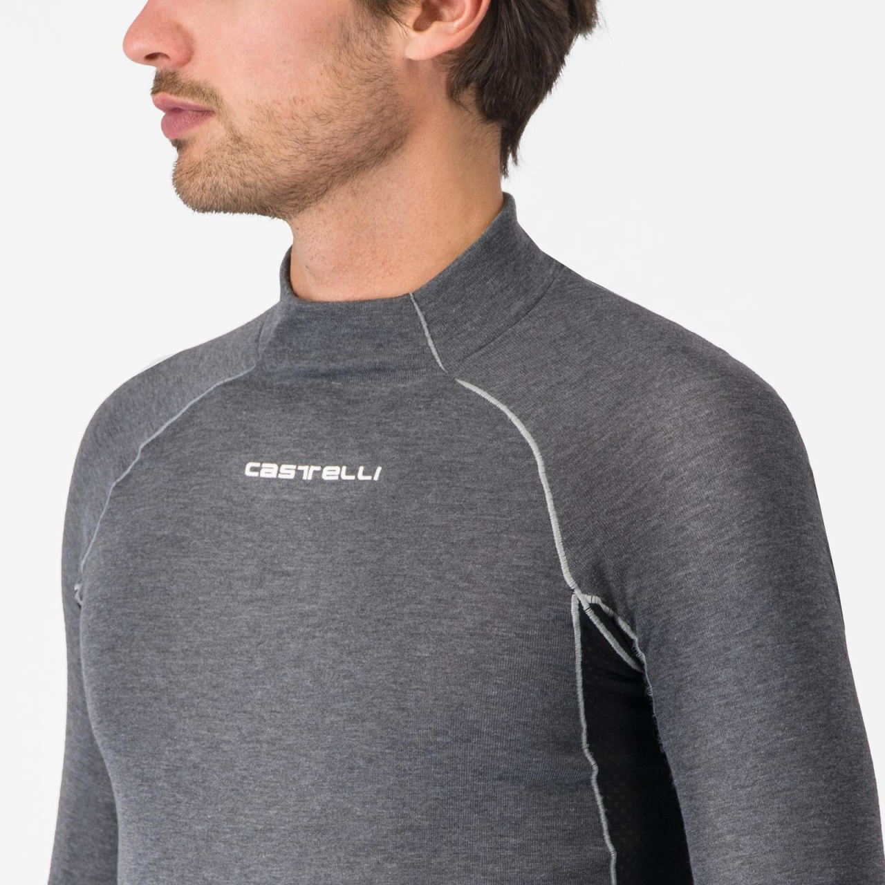 Bluza de corp cu maneca lunga Castelli Flanders 2 LS, pt barbati, gri, L [3]