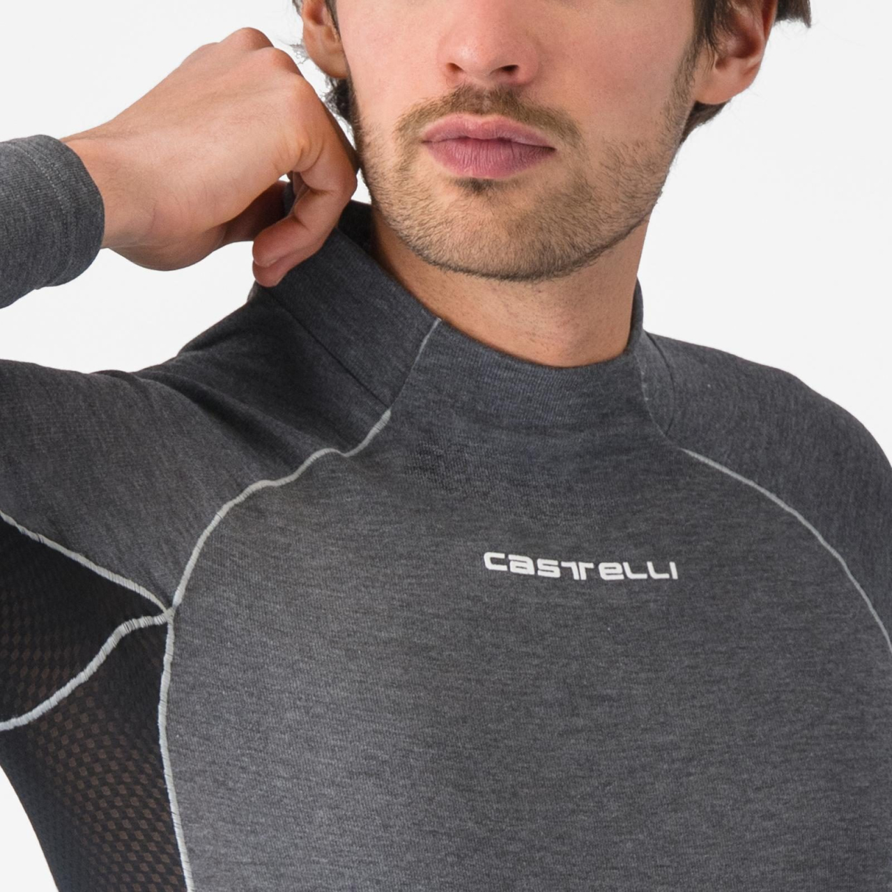 Bluza de corp cu maneca lunga Castelli Flanders 2 LS, pt barbati, gri, L [5]