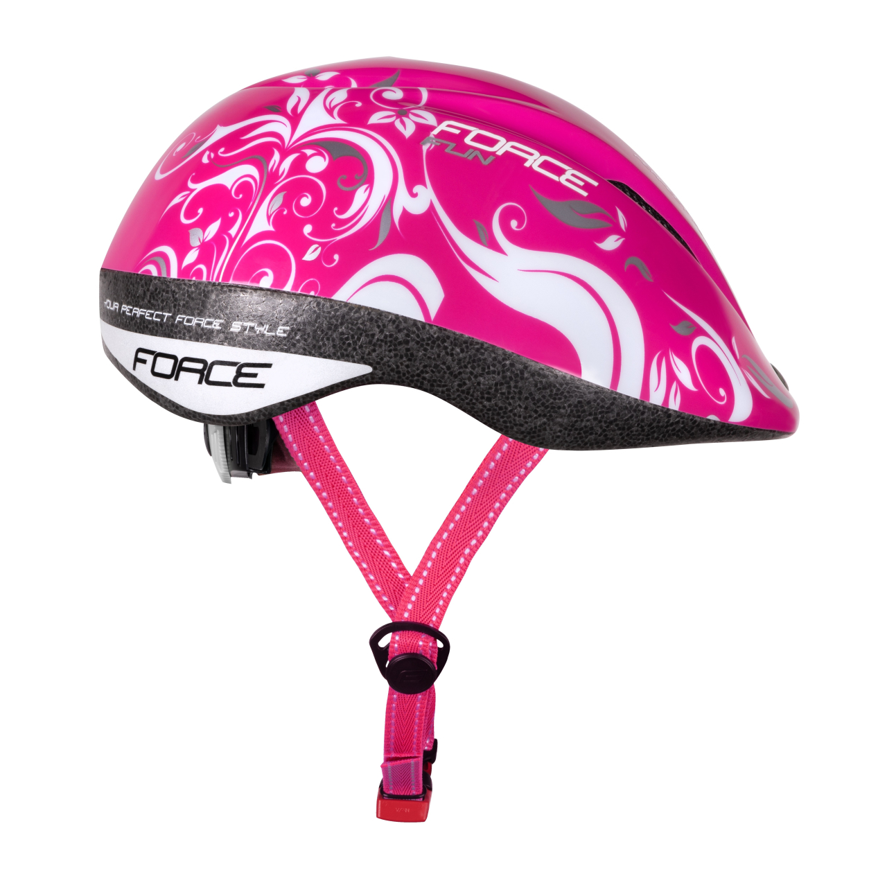 Casca copii Force Fun Flowers roz/alb/gri S [3]