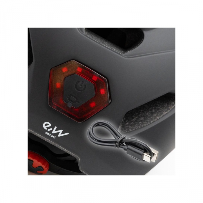 Casca cu lumini fata/spate e.Wheel CP02, negru, One Size [4]