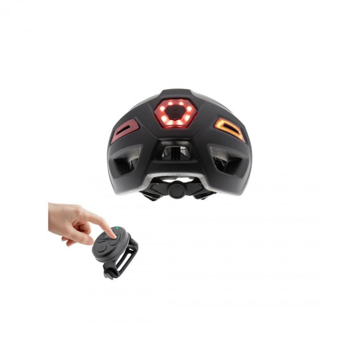 Casca cu lumini fata/spate si semnalizare e.Wheel CP04, negru, M, 55-58cm [3]