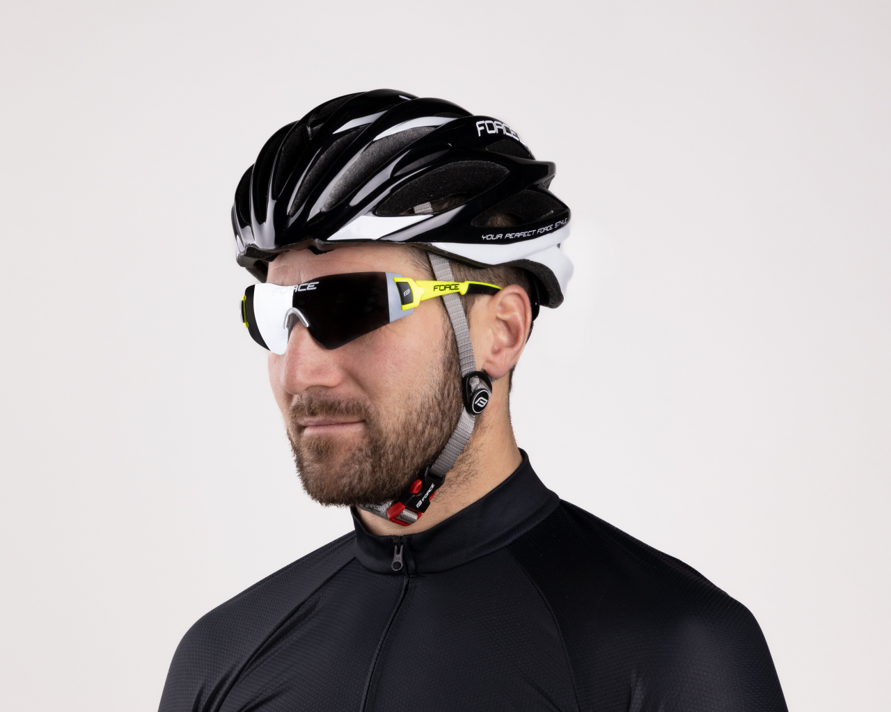 Casca Force Bat Negru/Alb L/XL (57-61cm) [7]