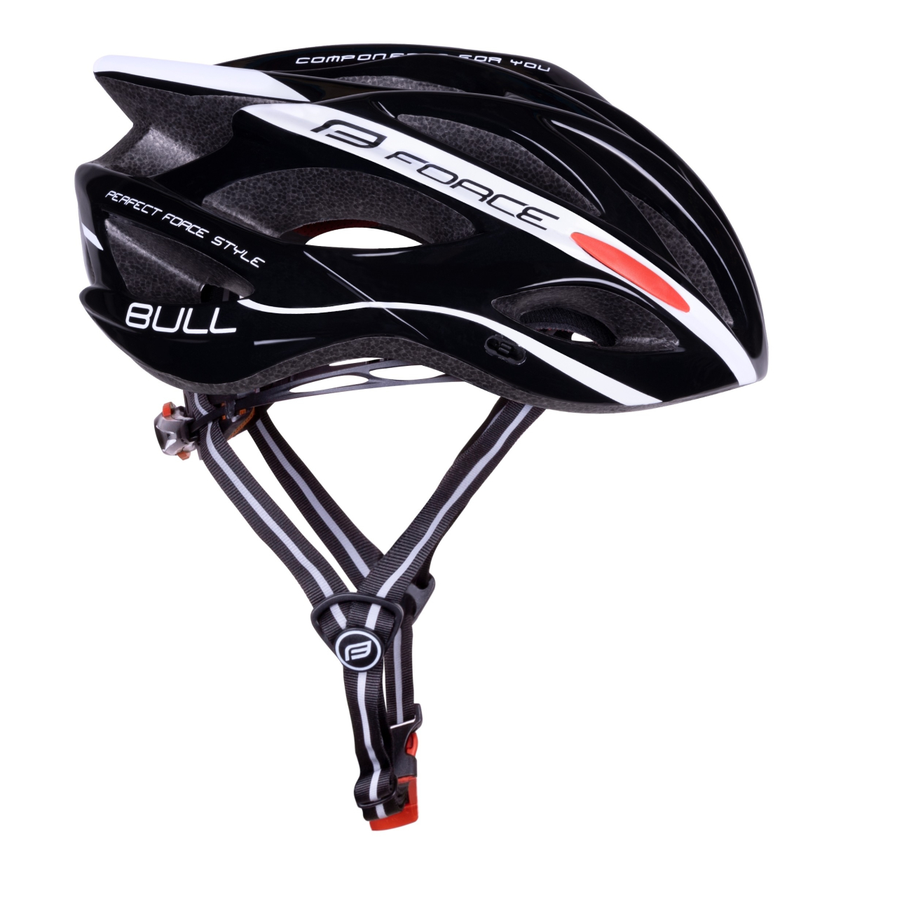 Casca Force Bull negru/alb/rosu S/M (54-58 cm) [2]