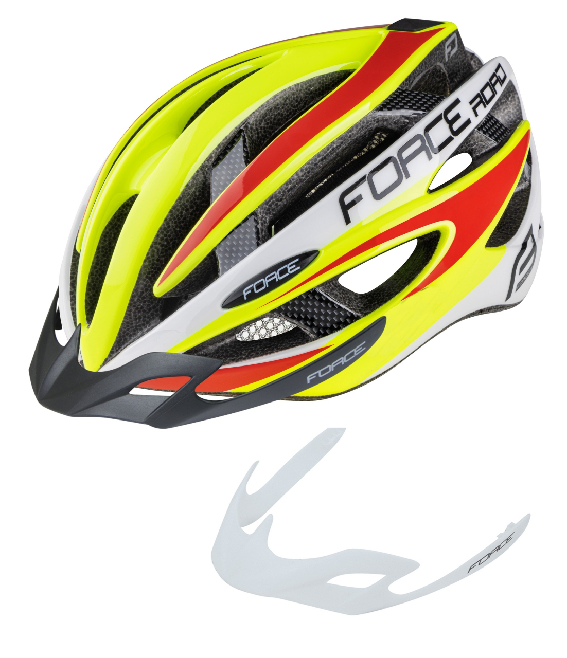 Casca Force Road, Galben Fluo/Rosu, S/M (54-58cm) [2]