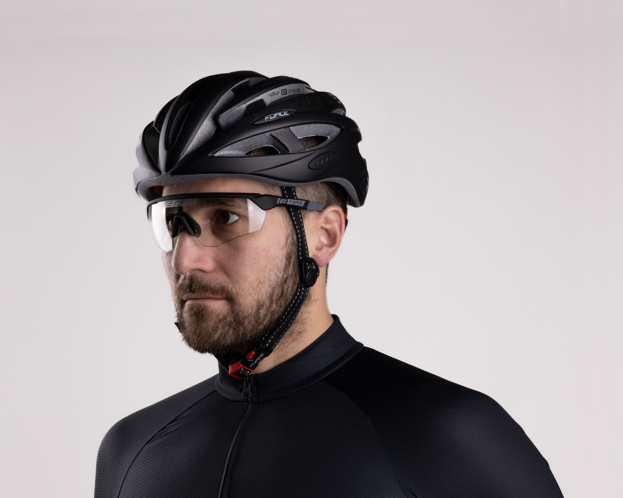 Casca Force Road, Negru, L/XL (58-63cm) [8]