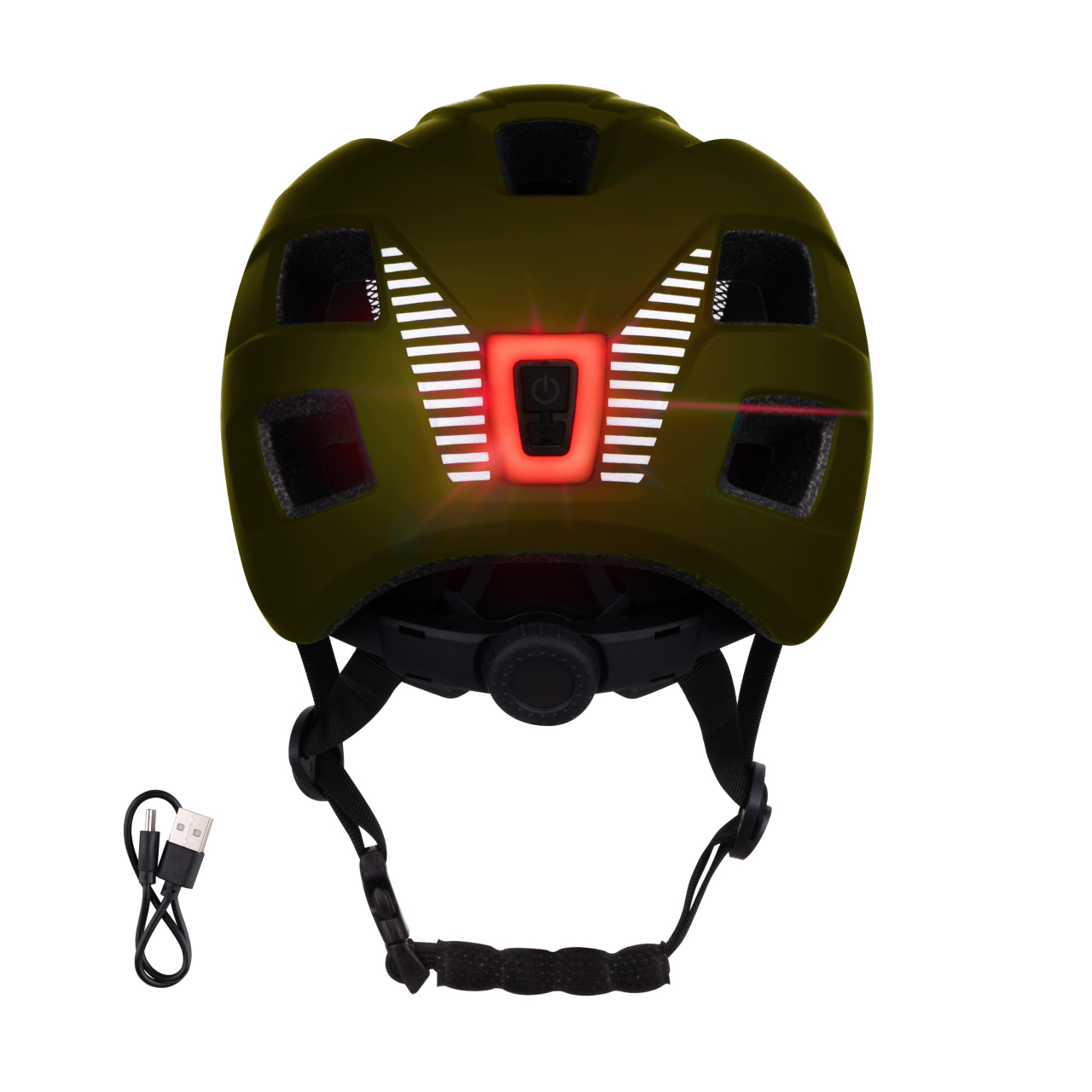 Casca Force Zebu cu lumina, lime XS-S (46-52 cm) [6]