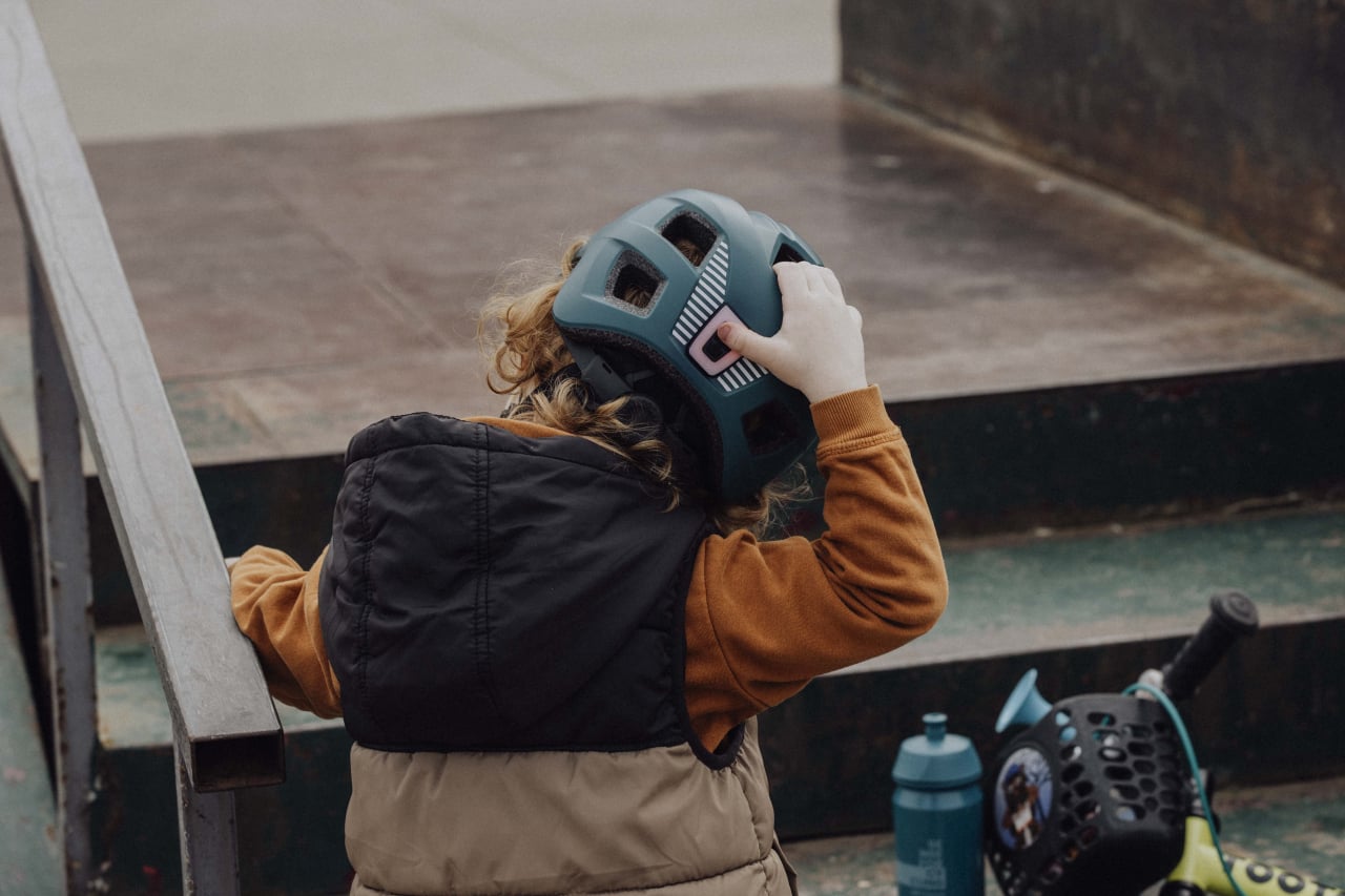 Casca Force Zebu cu lumina, teal XS-S (46-52 cm) [9]