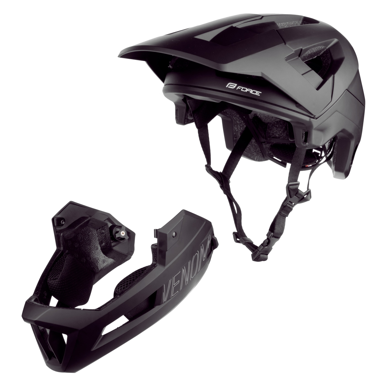 Casca full-face Force Venom Downhill, negru, S-M, 55-58cm [6]