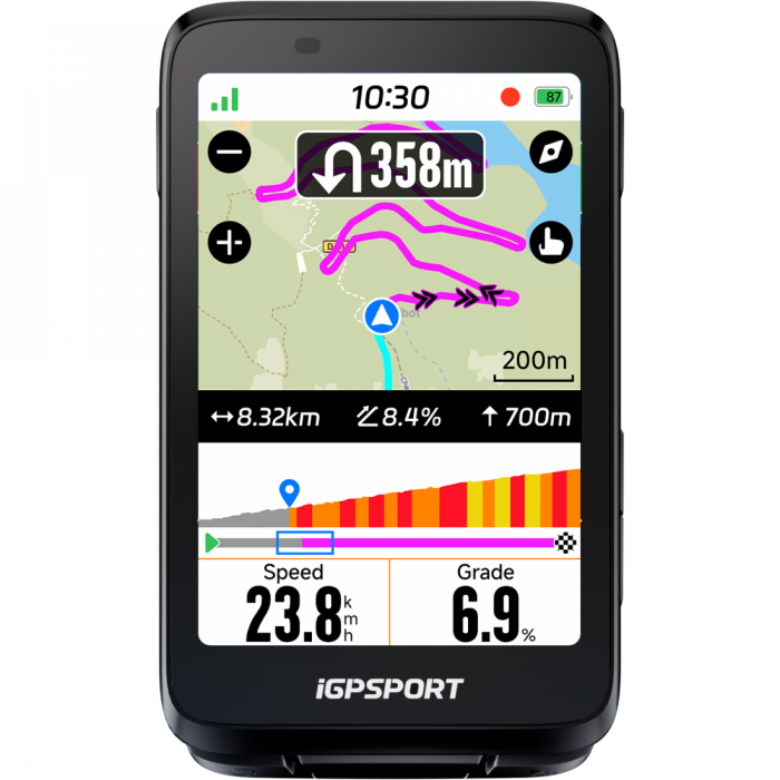 Ciclocomputer GPS iGPSPORT BiNavi Negru [7]