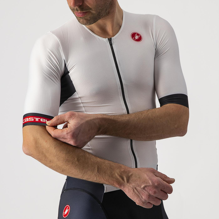 Costum de triatlon cu maneca scurta Castelli Free Sanremo SS, Alb/Negru, L [4]