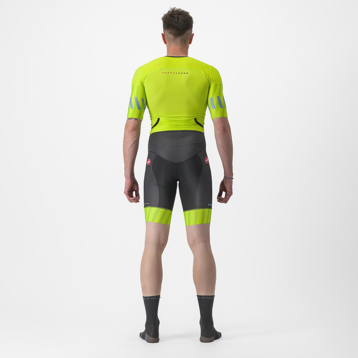 Costum de triatlon cu maneca scurta Castelli Free Sanremo SS, Galben Fluo/Negru, XXL [2]