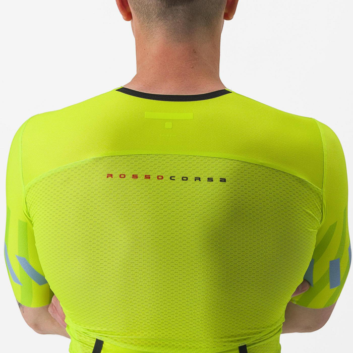 Costum de triatlon cu maneca scurta Castelli Free Sanremo SS, Galben Fluo/Negru, XXL [3]