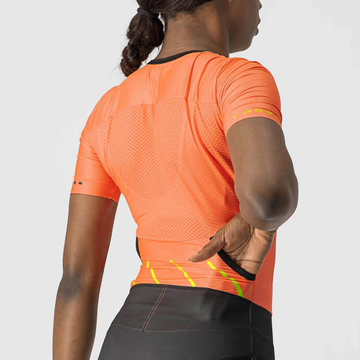 Costum de triatlon cu maneca scurta Castelli Free Sanremo W SS, de dama, Portocaliu/Negru, L [4]