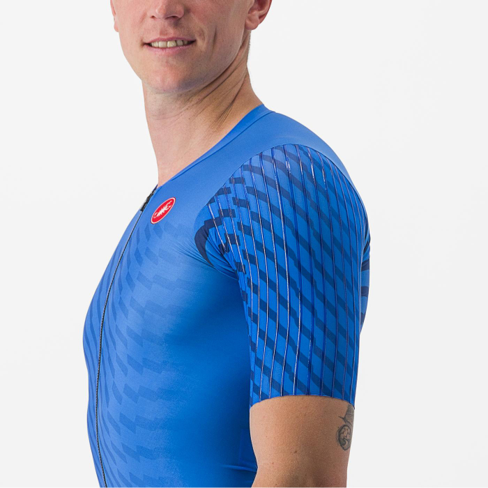 Costum de triatlon cu maneca scurta Castelli PR 2 Speed Suit, Albastru/Bleumarin, L [4]