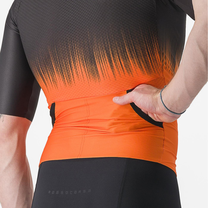 Costum de triatlon cu maneca scurta Castelli Sanremo Ultra, Negru/Portocaliu, XL [4]