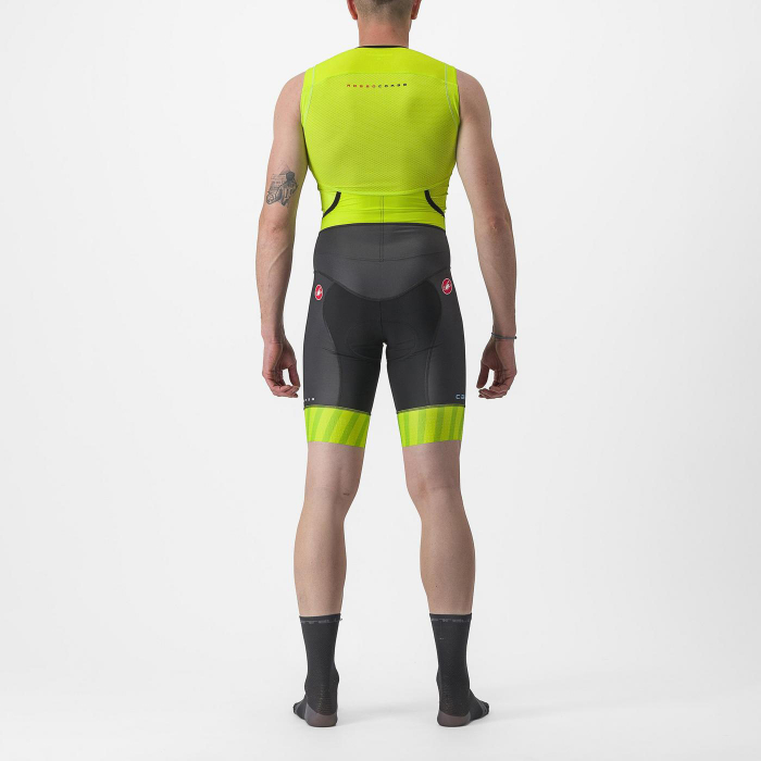 Costum de triatlon fara maneci Castelli Free Sanremo SL, Galben Fluo/Negru, L [2]
