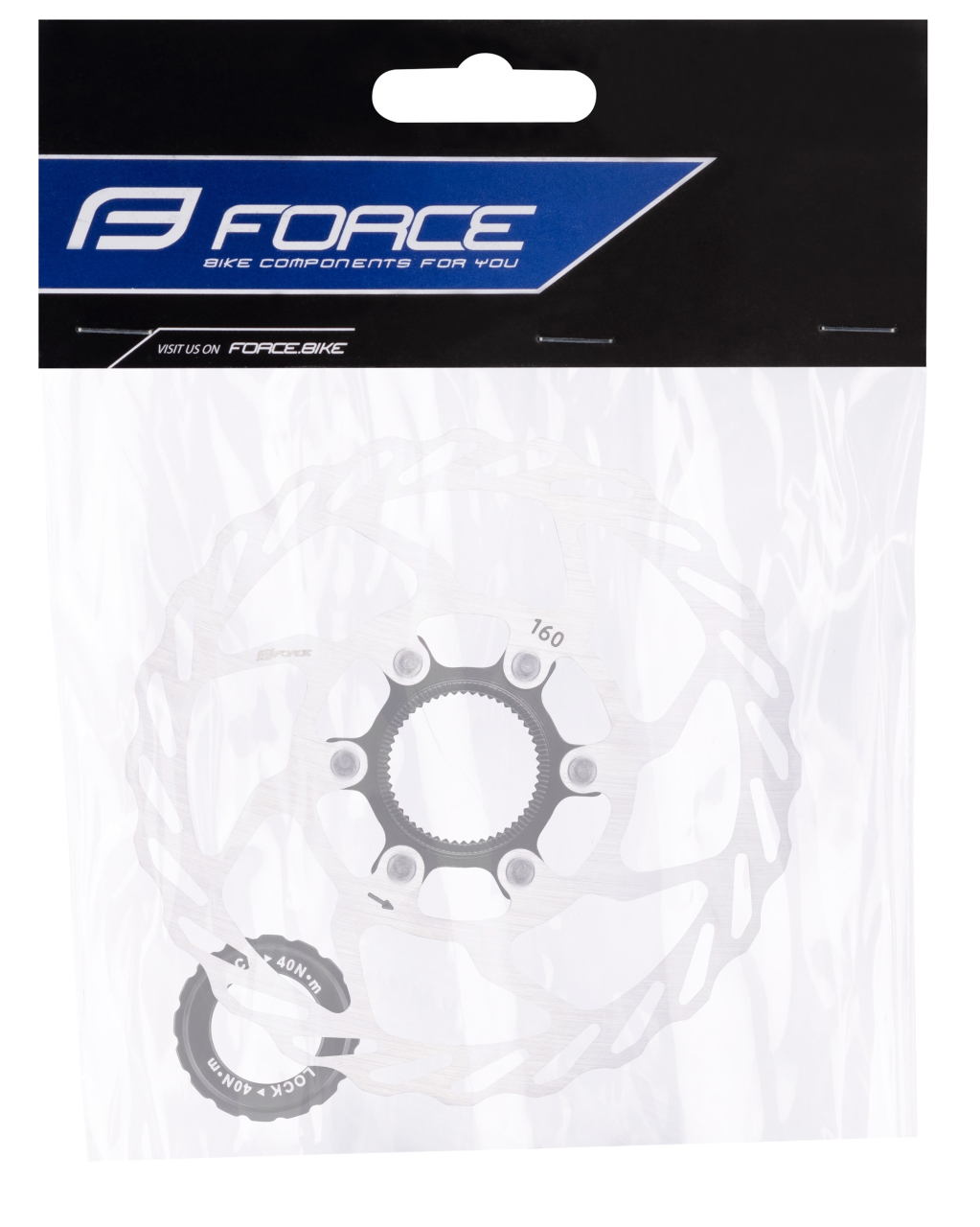 Disc frana Force 160mm Center Lock, arginitu [2]