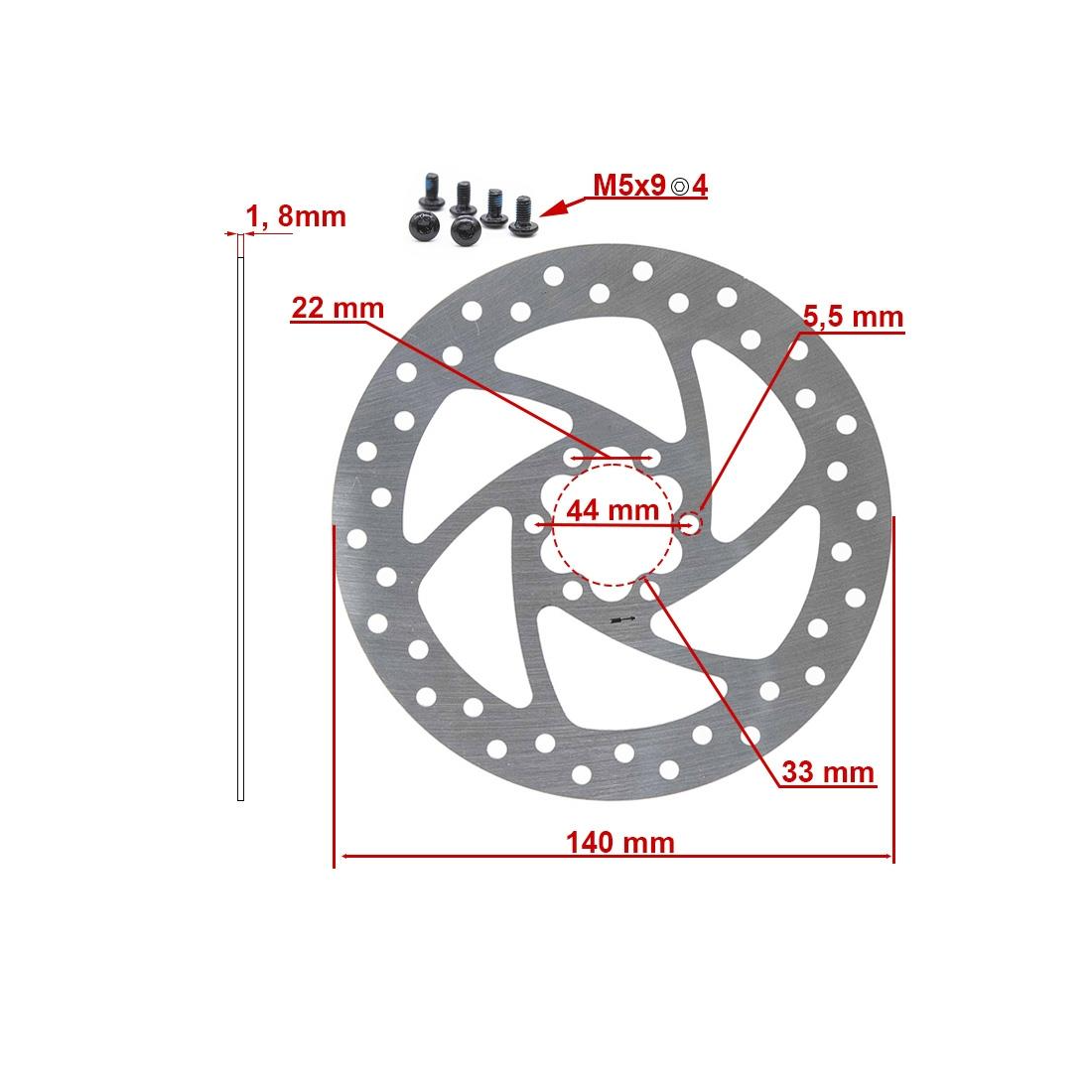 Disc frana trotineta 140mm 6 gauri [2]
