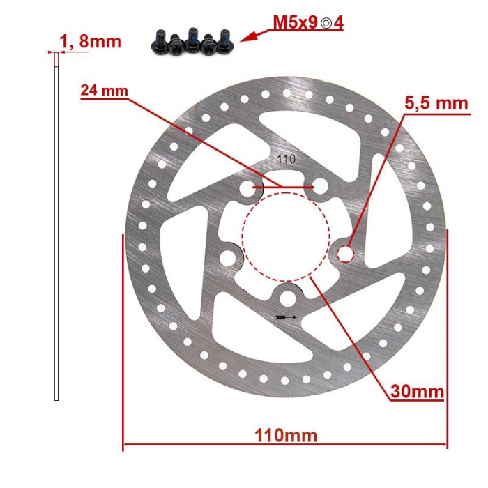 Disc frana trotineta Xiaomi M365, 110mm [3]