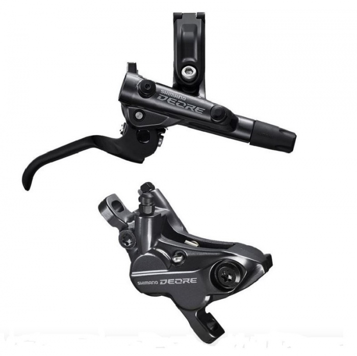 Frana hidraulica disc Shimano Deore BL-M6100(R)+BR-M6120(R) J-Kit, fara adaptor, placute metalice [1]