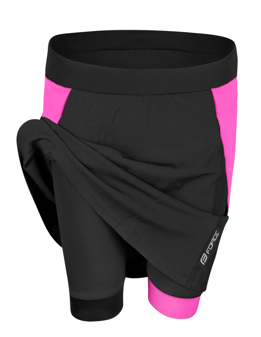 Fusta cu pantaloni scurti cu bazon Force Daisy negru/roz XS [3]