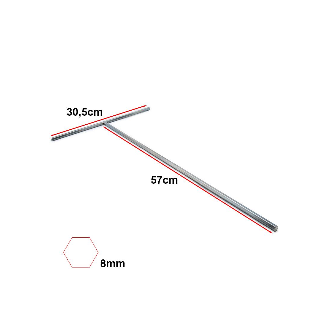 Imbus 10mm M10/58cm pentru trotineta Smartgyro [2]