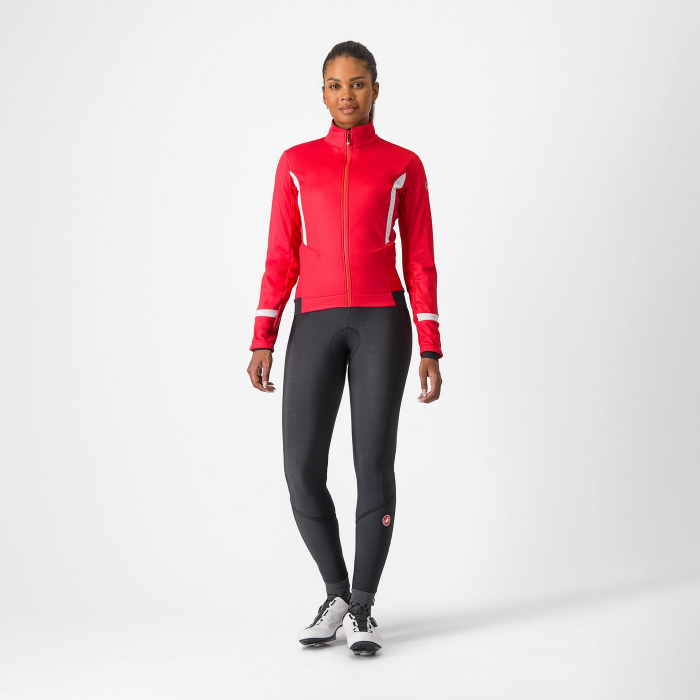 Jacheta Castelli Dinamica 2, rosu hibiscus/alb relfex, XS [7]