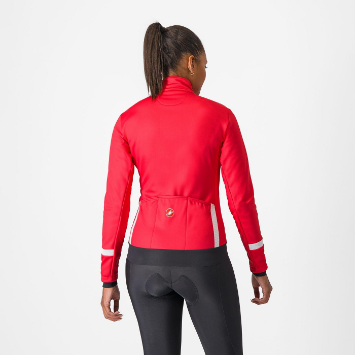 Jacheta Castelli Dinamica 2, rosu hibiscus/alb relfex, XS [2]
