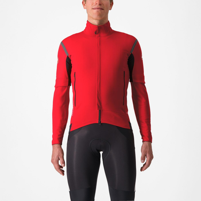 Jacheta Castelli Perfetto RoS 2 Convertible, rosu aprins/negru reflex, XXXL [1]