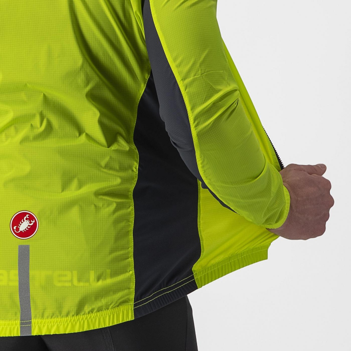 Jacheta de vant Castelli Squadra Stretch, pentru barbati, lime electric/gri inchis, XL [3]