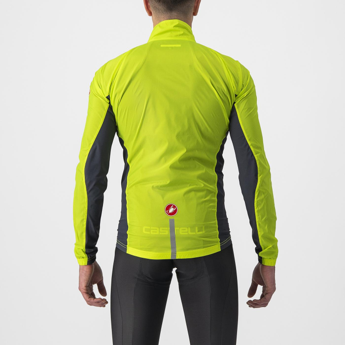 Jacheta de vant Castelli Squadra Stretch, pentru barbati, lime electric/gri inchis, XL [2]