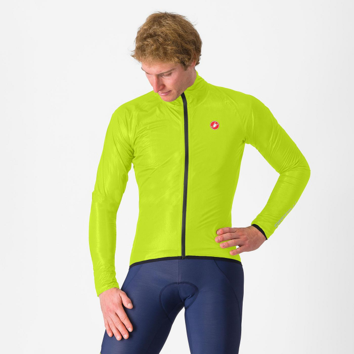 Jacheta de ploaie Castelli Squall Shell, pentru barbati, lime electric/negru, XS [1]