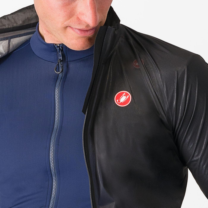 Jacheta de ploaie Castelli Squall Shell, pentru barbati, negru deschis/gri argintiu, XL [3]
