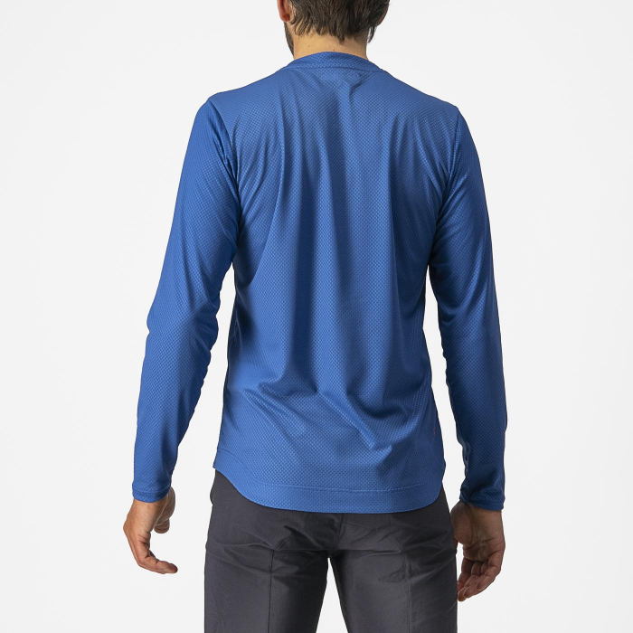 Jersey cu maneca lunga Castelli Trail Tech LS Tee, Albastru/Negru, XL [2]