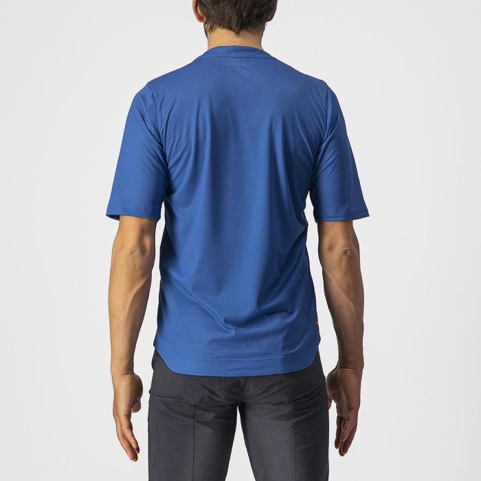 Jersey cu maneca scurta Castelli Trail Tech Tee, Albastru/Negru, L [2]