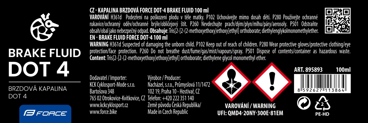 Lichid frane Force DOT 4, 100 ml [2]