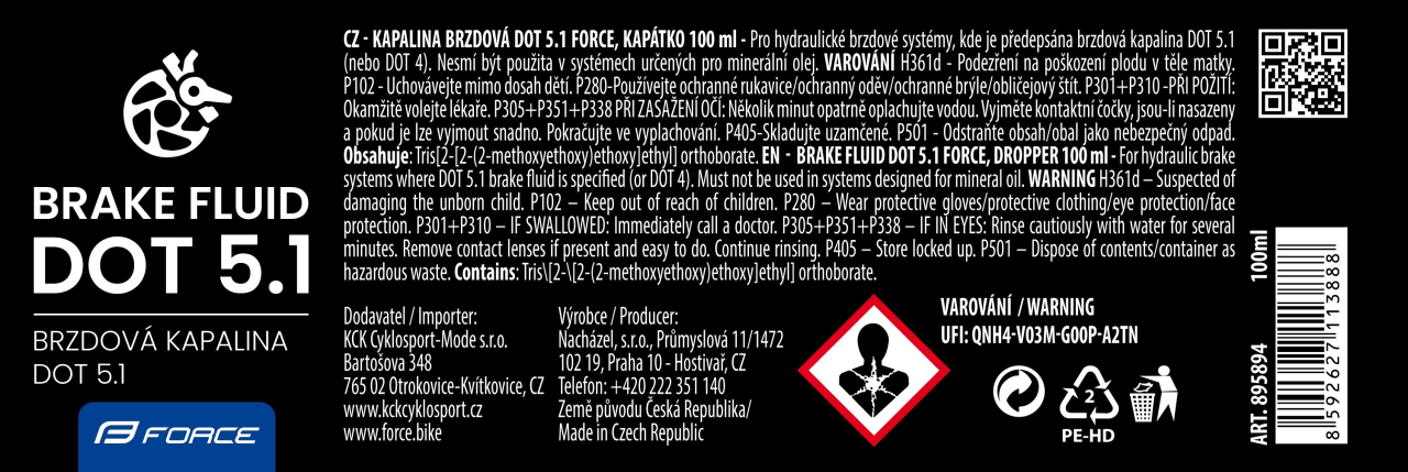 Lichid frane Force DOT 5.1, 100 ml [2]