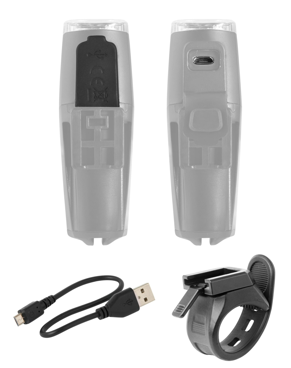 Lumina fata Force Shark USB 500Lm Negru [2]