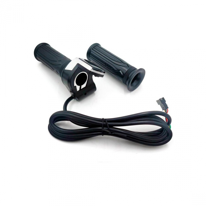 Maneta acceleratie cu buton si display 36V conector SM [3]
