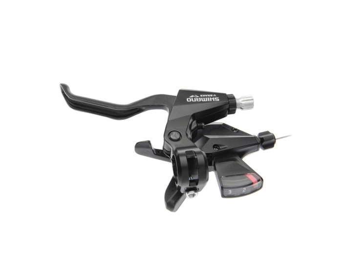 Manete schimbator/frana Shimano Altus ST-M310-L-2, Rapidfire Plus, set, 3x8 viteze, V-Brake, negru [2]