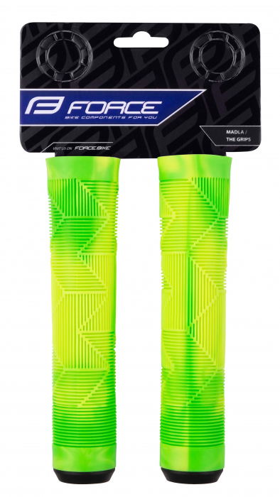 Mansoane Force BMX 145, cauciuc, verde/galben fluo [2]