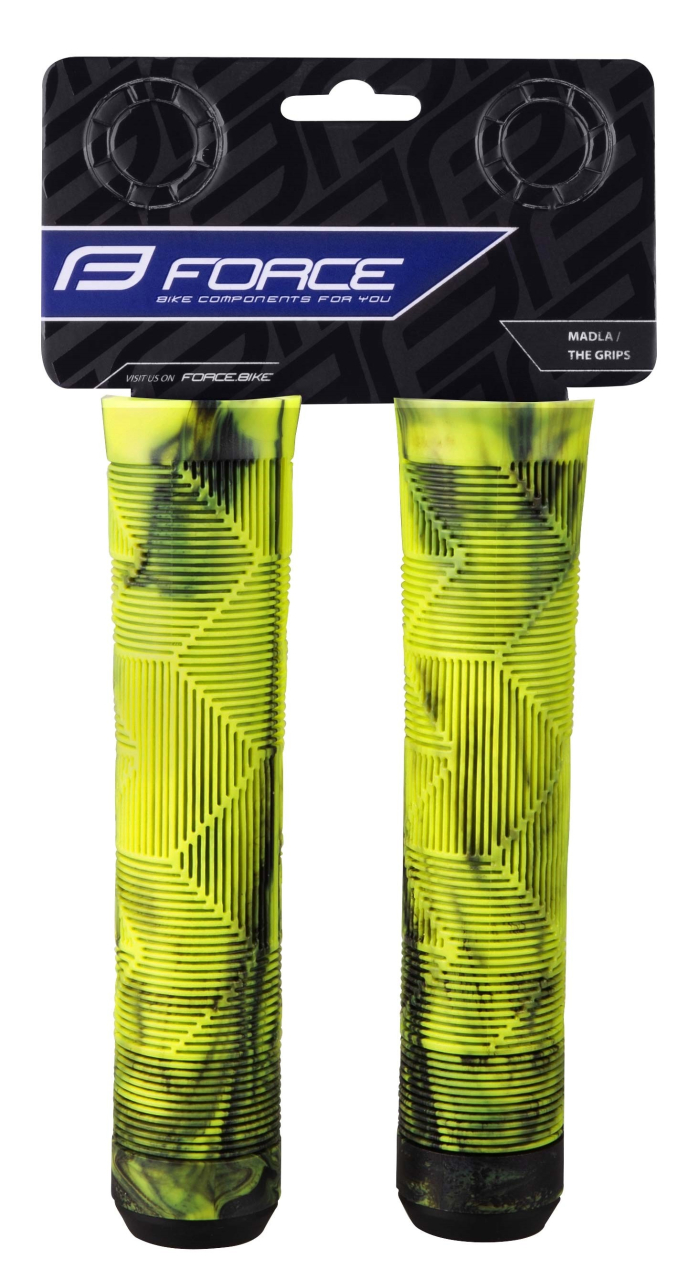 Mansoane Force BMX 145, cauciuc, negru/galben fluo [2]