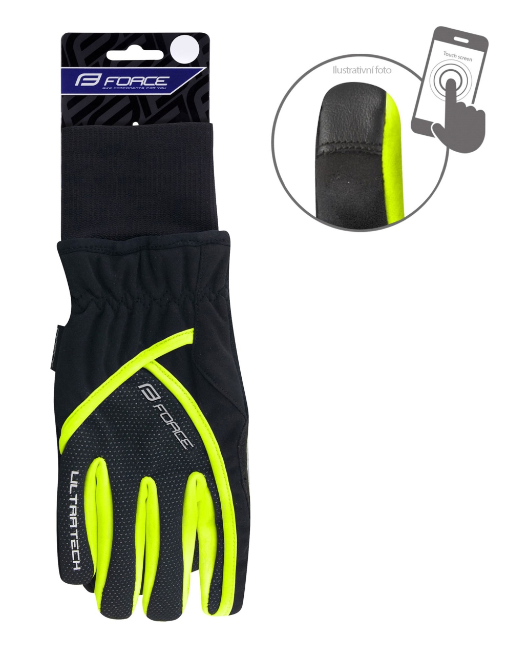 Manusi iarna Force Ultra Tech negru/fluo S [2]